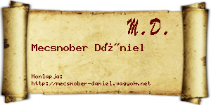 Mecsnober Dániel névjegykártya